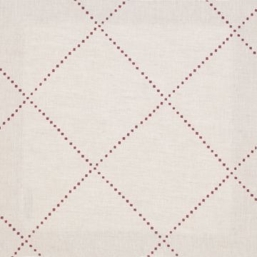 natural linen napkin with red check diamond moroccan print