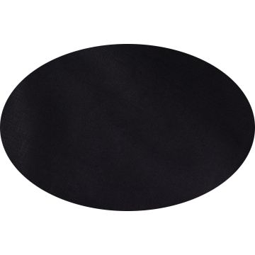 Black Linen Oval Tablecloth