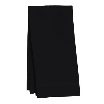 Black linen napkin