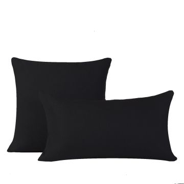 Black Linen Pillow Cover
