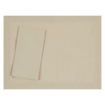 Camel honey caramel gold linen placemat placesetting set 