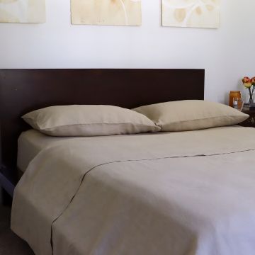 Camel linen pillowcases