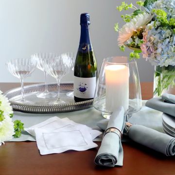 Celadon Green Linen Table Runner