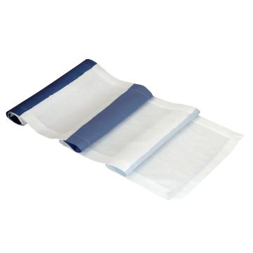 Huddleson Cinta Blue Stripe Linen Table Runner