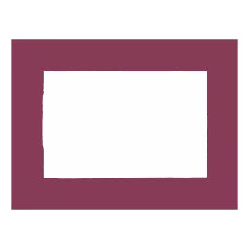 Huddleson white Italian linen placemat with a border in a rich dark claret, burgundy red