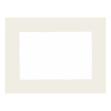 Huddleson white Italian linen placemat with ivory border