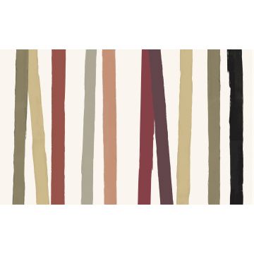 Cinta Multicolor Stripe Rectangular Linen Tablecloth
