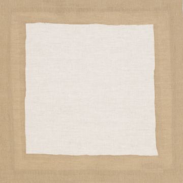 Cinta Natural Linen Napkin with Gold Yellow Border