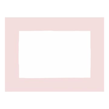 Huddleson white Italian linen placemat with a pink border