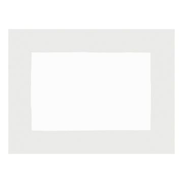 Huddleson Cinta white linen placemat with a silver grey border