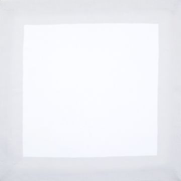 Cinta white linen napkin silver grey border
