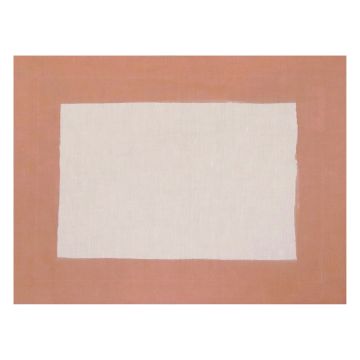 Huddleson Natural Linen Placemat Terracotta Border