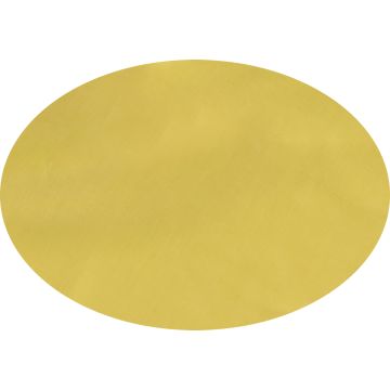 Citron Yellow Oval Linen Tablecloth