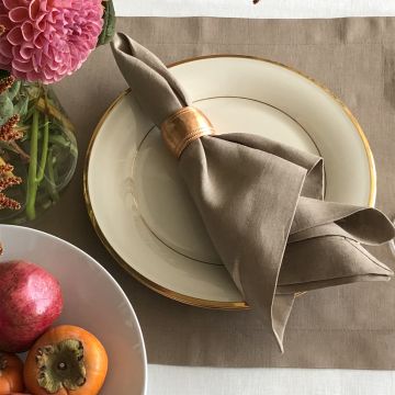Coffee Brown Linen Placemat