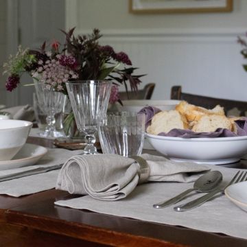 Dark Natural Linen Placemat