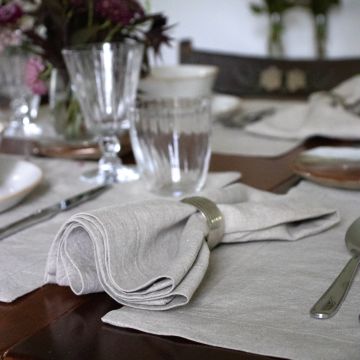 Dark Natural Linen Napkin