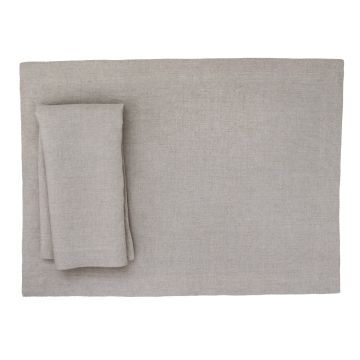 Dark Natural Linen Placemat