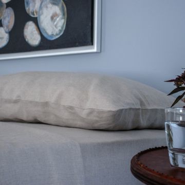 Dark Natural Linen Pillowcase (Pair)