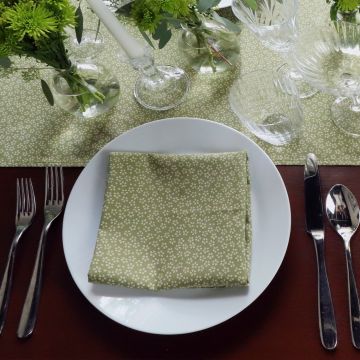 Japanese Flower Sage Green Napkin