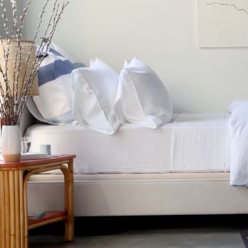 White Linen Sheet Set