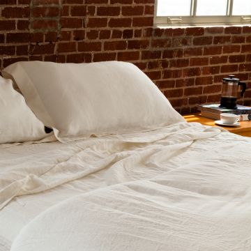 Ivory Linen Duvet Cover