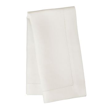 Ivory luxury hemstitched linen napkin