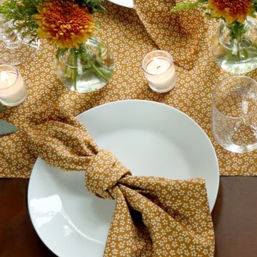 Japanese Flower Ochre Napkin