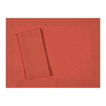 Lobster Orange Pumpkin Tangerine Linen Placemat