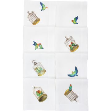 Lovebirds Linen Napkin