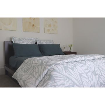 Melita Aqua Linen Duvet Cover