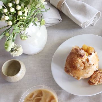 Natural Linen Round Tablecloth