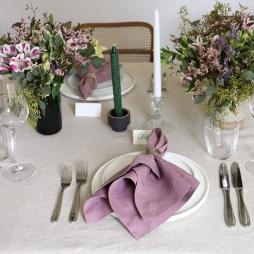 Heather Lilac Linen Napkin