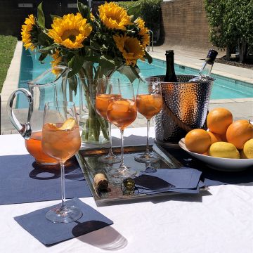 Navy Blue Linen Cocktail Napkin