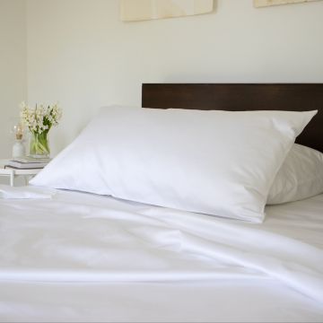 White 600TC Organic Sateen Pillowcases (Pair) 