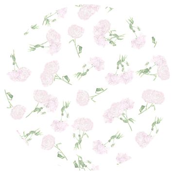 Peony Round Linen Tablecloth