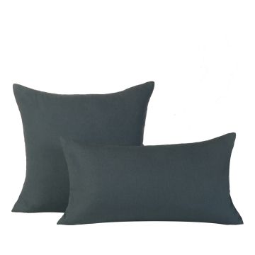 Petrol Green Linen Pillow