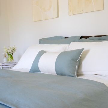 Celadon & Ivory Linen Pillow