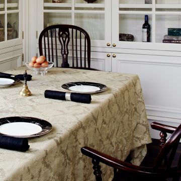 Python Oval Linen Tablecloth