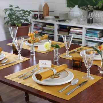 Saffron Gold Linen Placemat