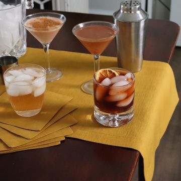 Saffron Gold Linen Table Runner