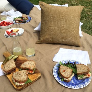 Shibori Green Japanese Cotton Pillow