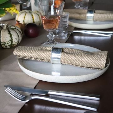 Coffee Brown Linen Runner