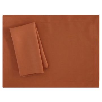 Sienna Orange Terracotta Placemat Linen Fall Thanksgiving