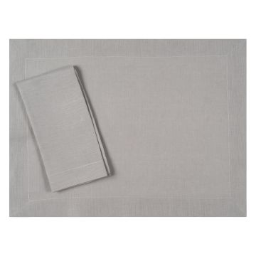 Huddleson Silver grey linen placemat