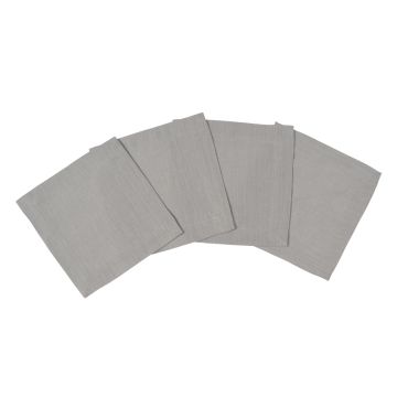Silver grey cocktail napkin pure linen