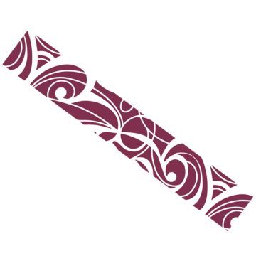 Huddleson dark berry red and white swirl printed Italian linen table runner