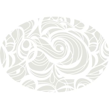 silver grey white modern oval linen tablecloth