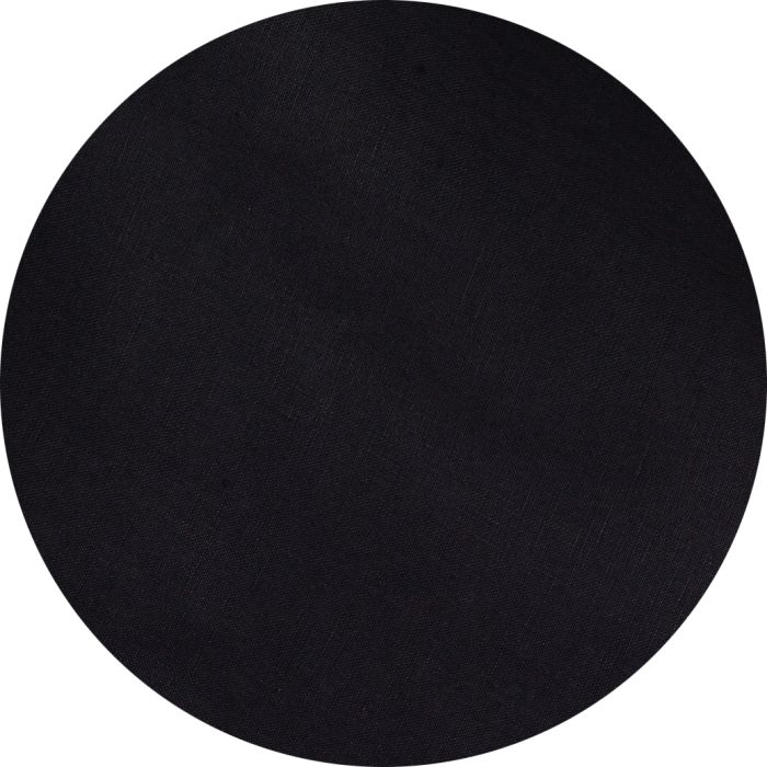 Black Linen Round Tablecloth