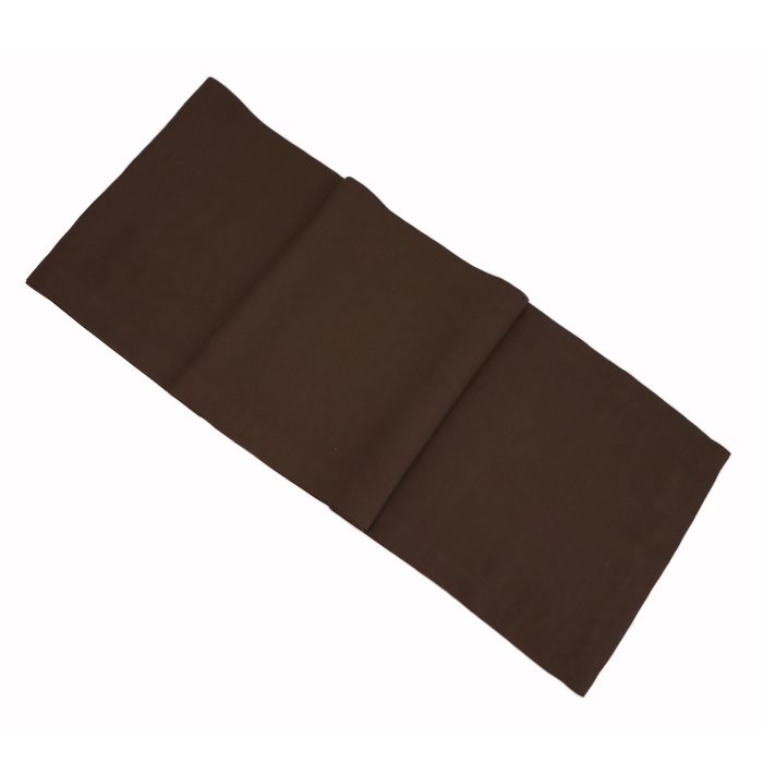 Chocolate brown linen table runner