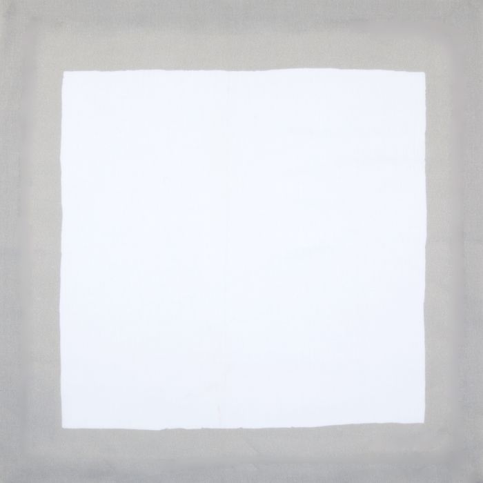 Cinta White Linen Napkin Concrete Grey Border